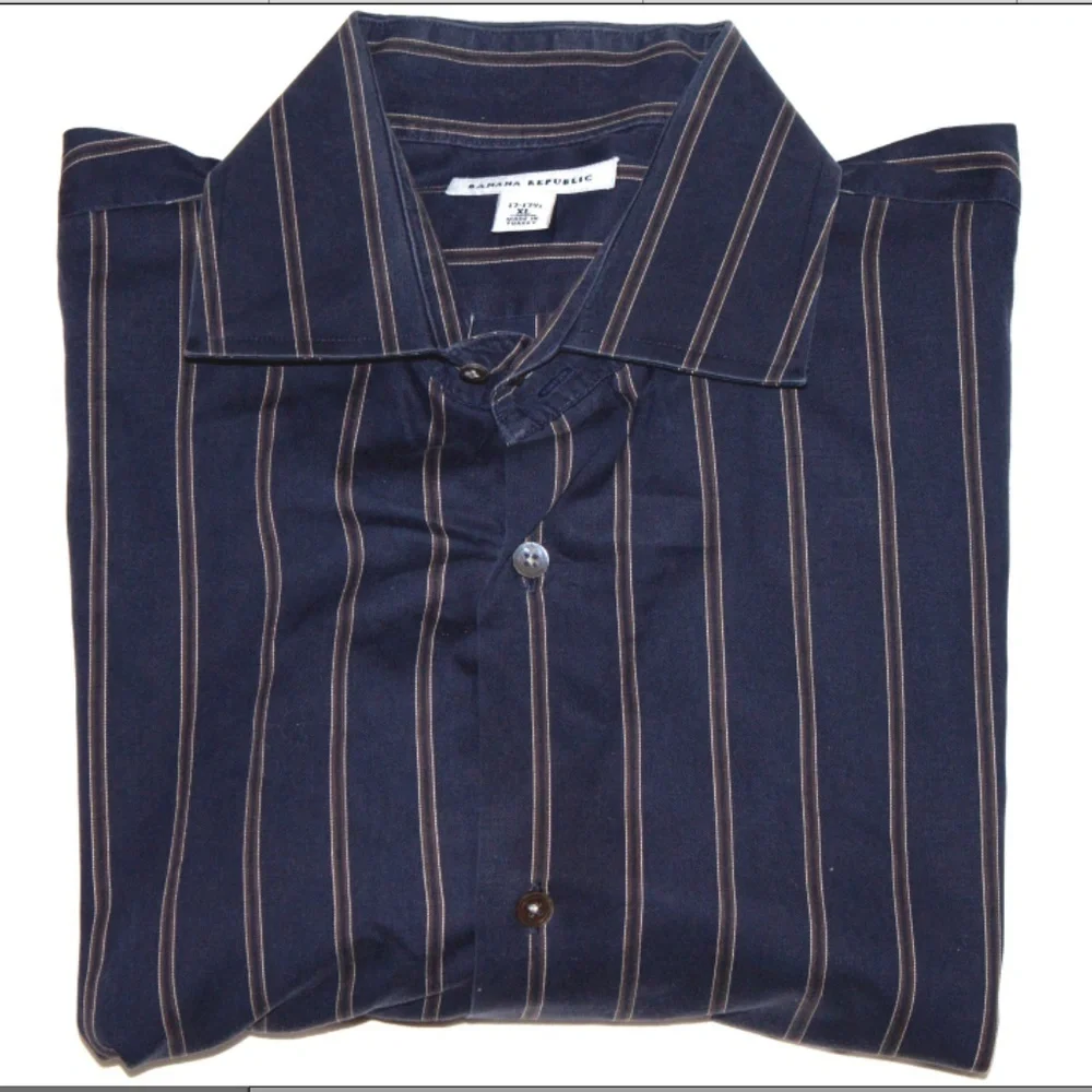 Banana Republic Men's Long Sleeve Button‎ Front Shirt Size 17-17 1/2